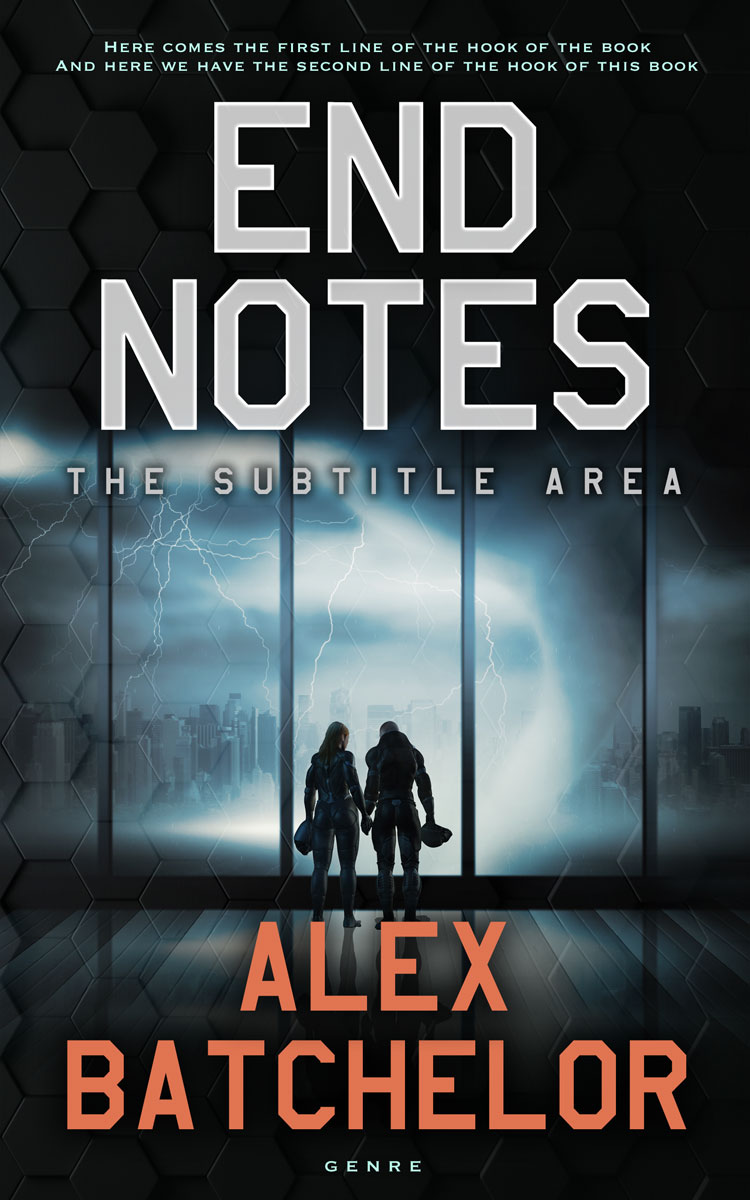 2D view of Premade Science Fiction Book Cover - Silver Rust