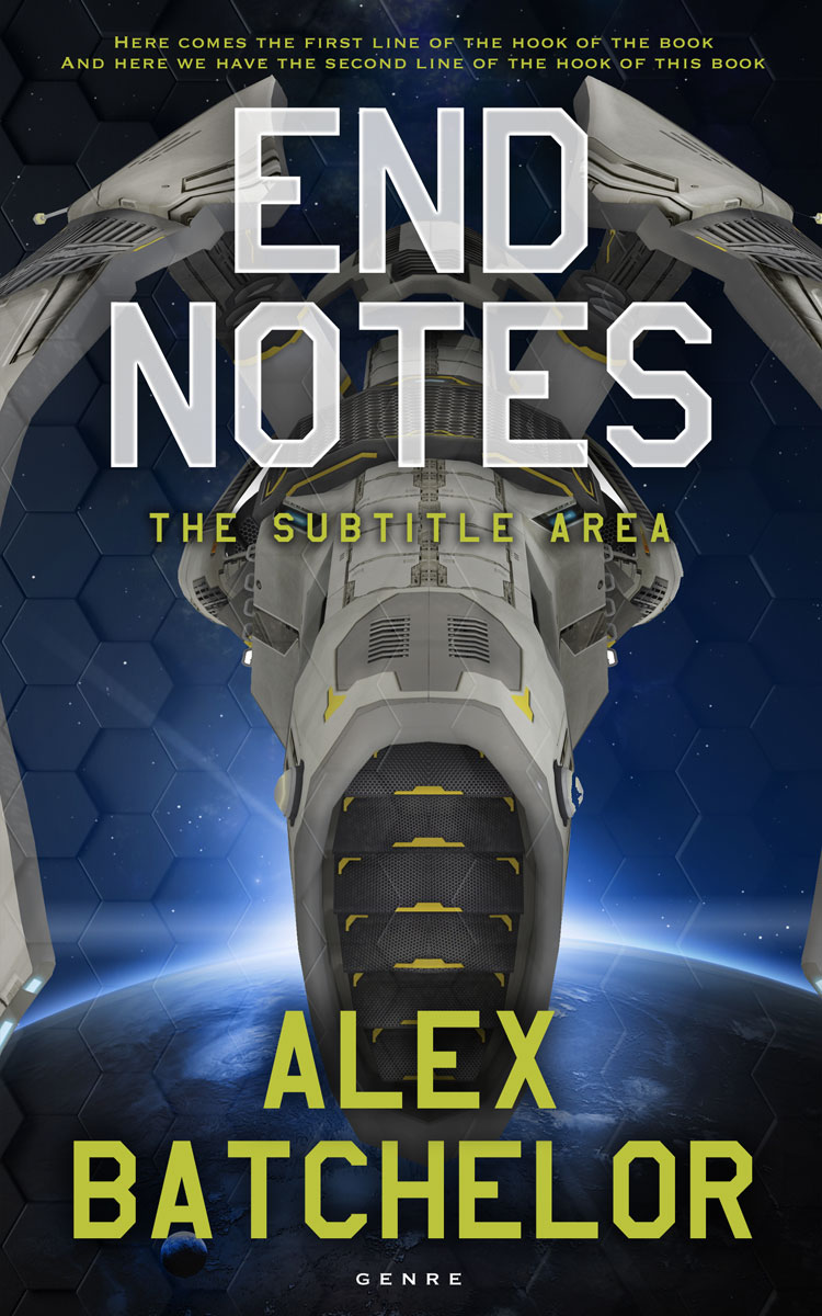 2D view of Premade Science Fiction Book Cover - Ebony Clay