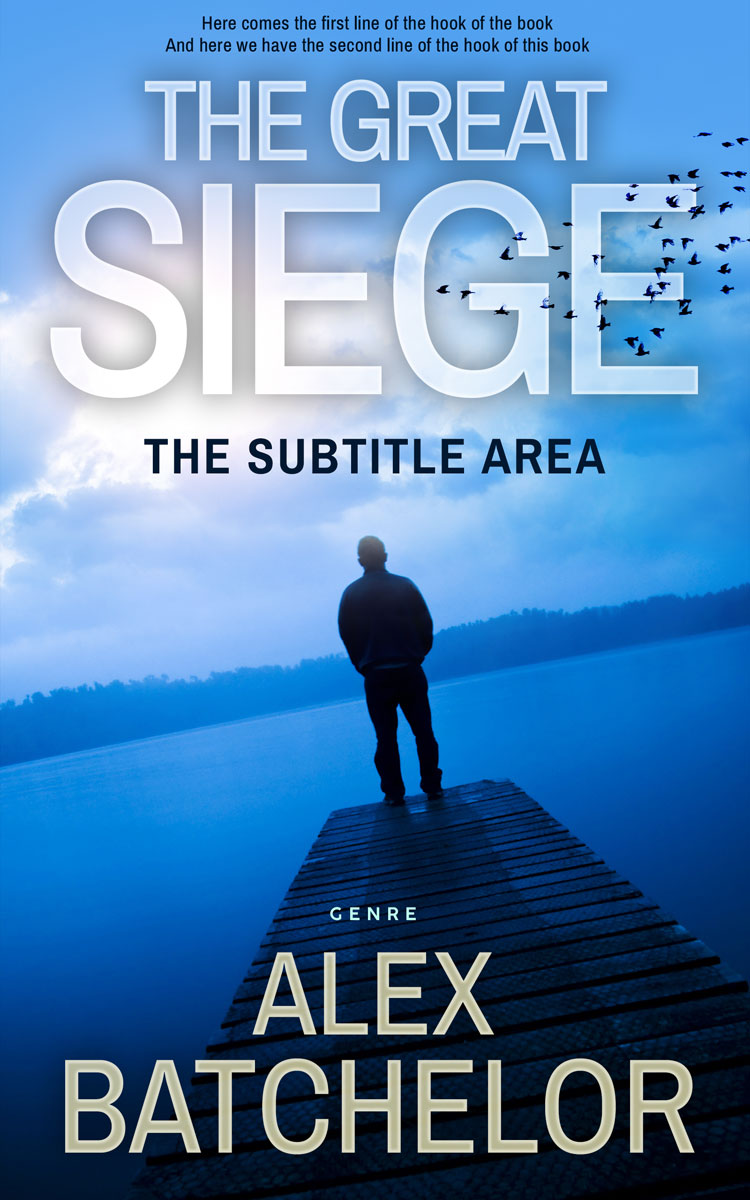 2D view of Premade Mystery & Thriller & Suspense Book Cover - Periwinkle Gray