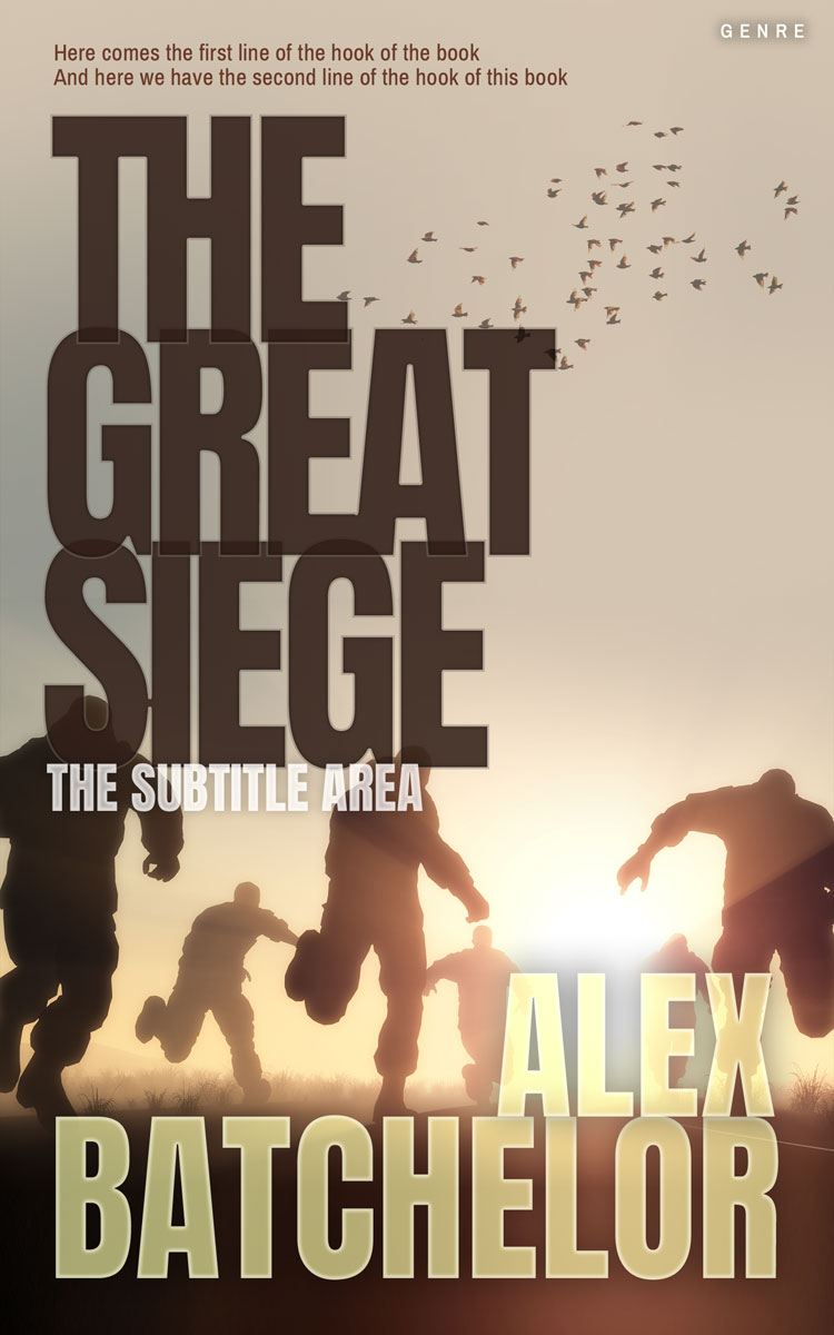 2D view of Premade Action & Adventure Book Cover - Akaroa