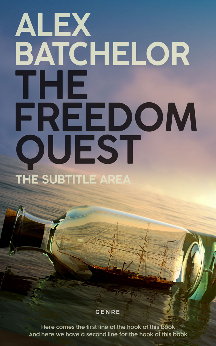 2D view of Premade Travel Book Cover - Mako