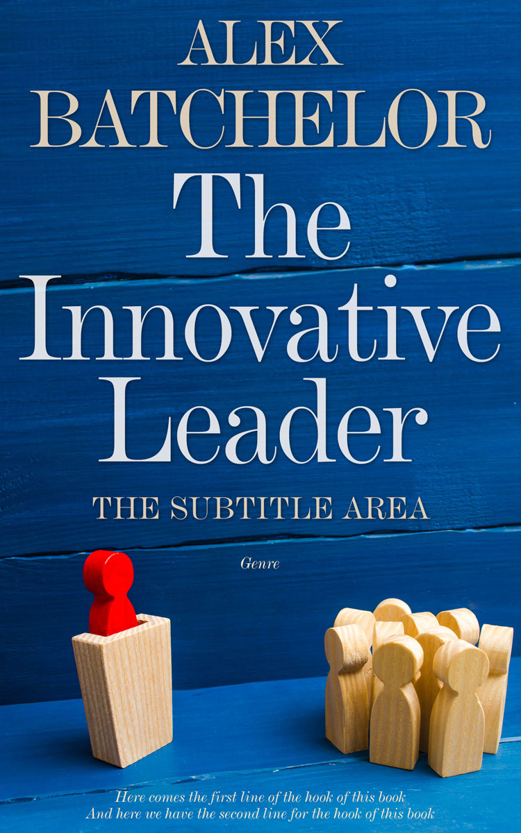 2D view of Premade Business Book Cover - Catalina Blue