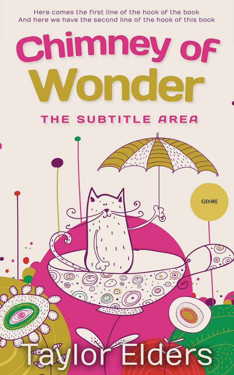 2D view of Premade Chick Lit Book Cover - Pampas