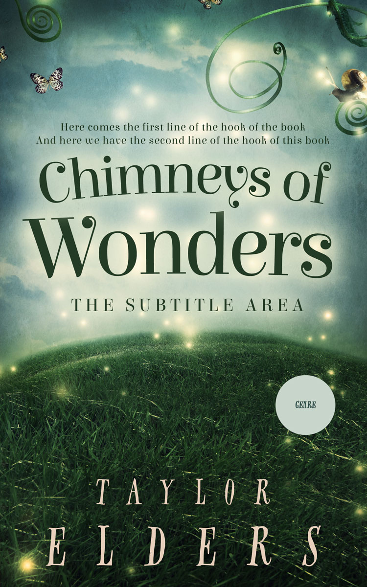 2D view of Premade Fantasy Book Cover - Pale Leaf