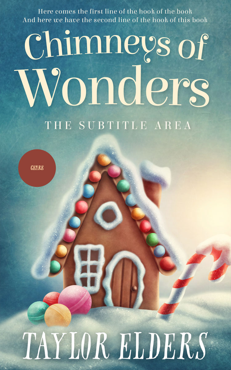 2D view of Premade Fantasy Book Cover - Smalt Blue