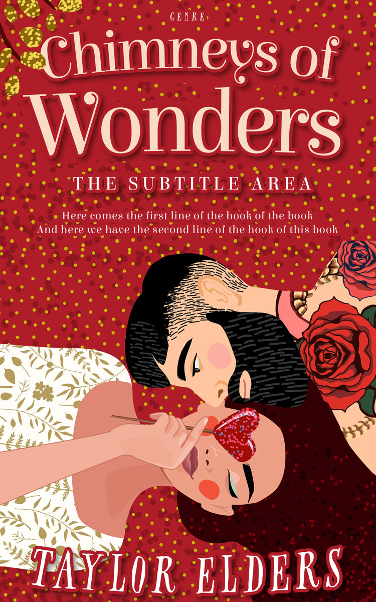 2D view of Premade Romance Book Cover - Tall Poppy