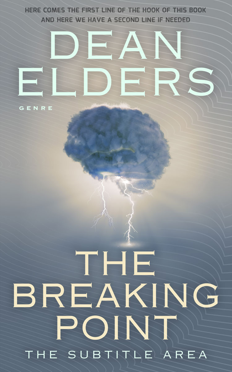 2D view of Premade Abstract Book Cover - Oslo Gray