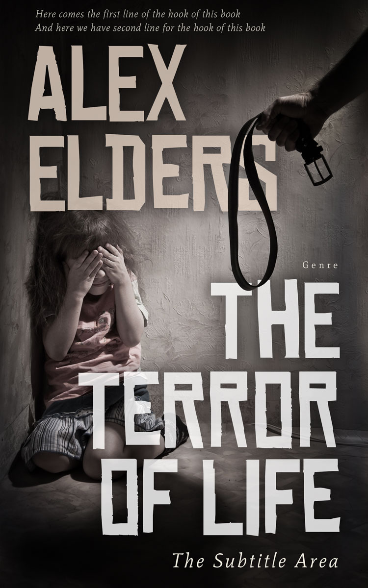 2D view of Premade Horror Book Cover - Silver Rust