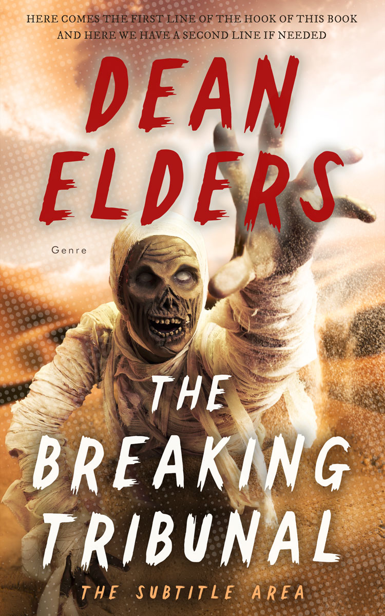 2D view of Premade Horror Book Cover - Almond