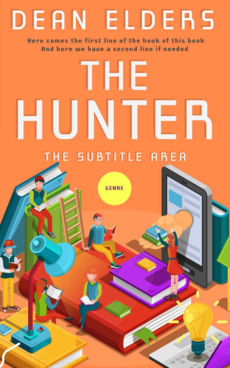 2D view of Premade Abstract Book Cover - Jaffa