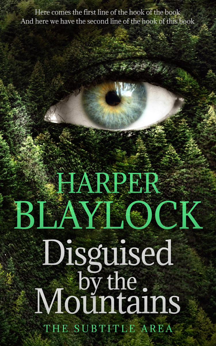 2D view of Premade Mystery & Thriller & Suspense Book Cover - Hunter Green