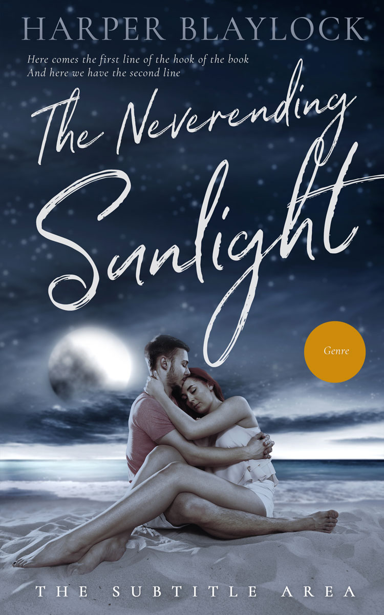 2D view of Premade Romance Book Cover - Ebony Clay