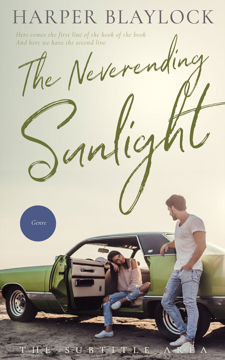 2D view of Premade Romance Book Cover - Satin Linen