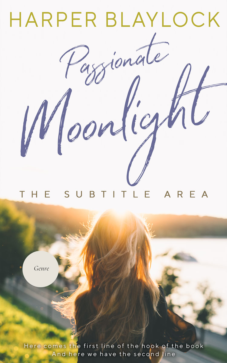 2D view of Premade Romance Book Cover - Fuscous Gray