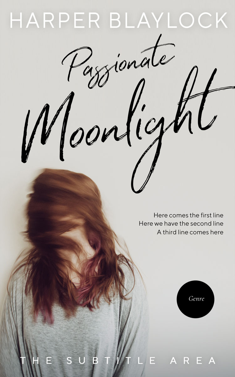 2D view of Premade Surreal Book Cover - Timberwolf