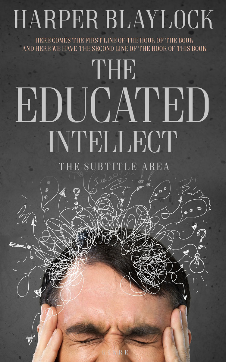 2D view of Premade Education Book Cover - Fuscous Gray