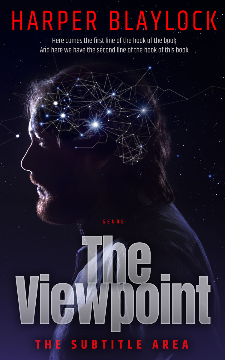 2D view of Premade Health & Mind & Body Book Cover - Ebony