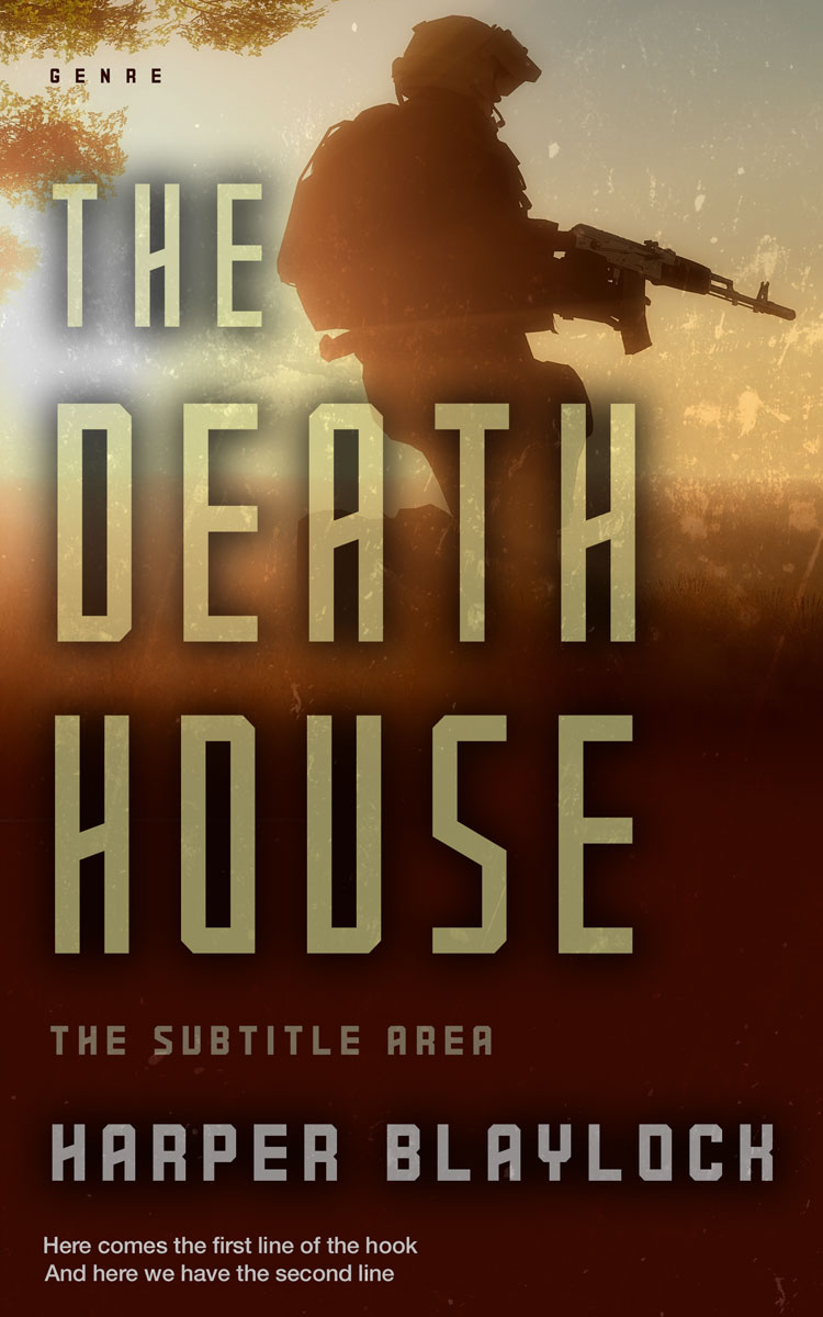 2D view of Premade Action & Adventure Book Cover - Clinker