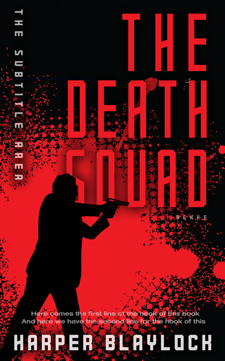 2D view of Premade Mystery & Thriller & Suspense Book Cover - Alizarin Crimson