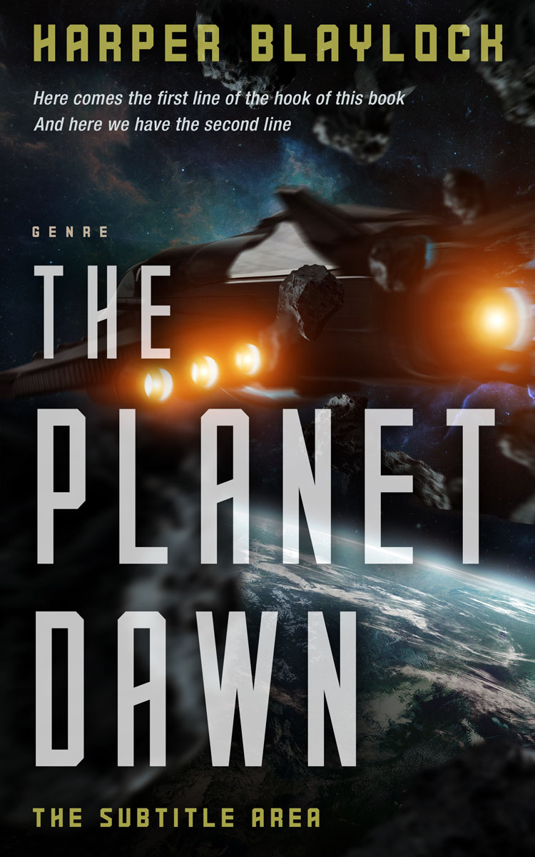 2D view of Premade Science Fiction Book Cover - Bison Hide