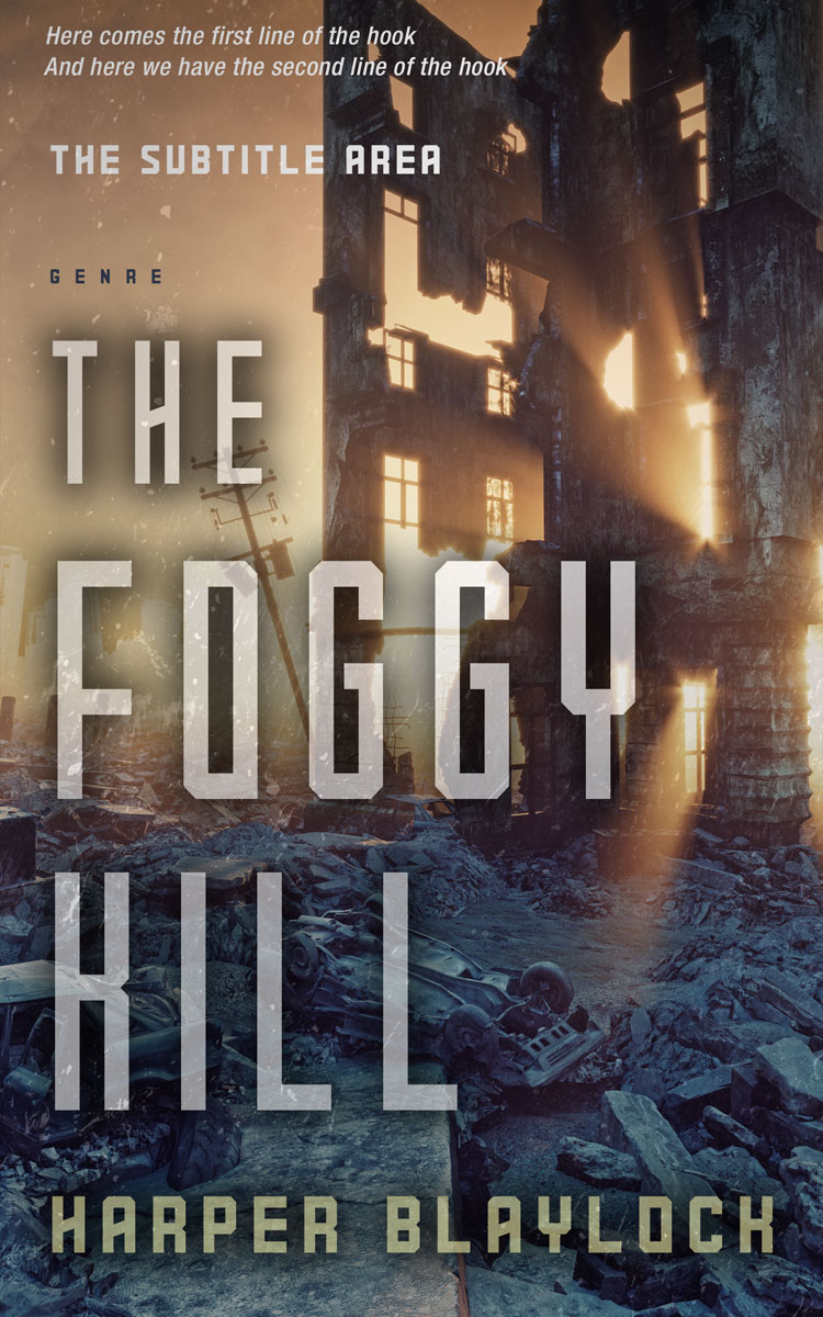 2D view of Premade Apocalyptica Book Cover - Ship Gray