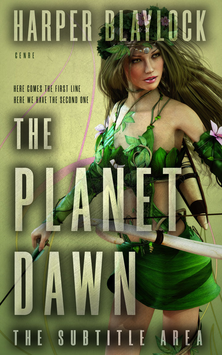 2D view of Premade Fantasy Book Cover - Woodland