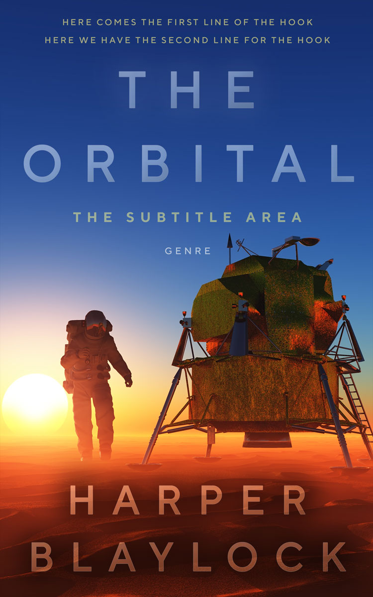 2D view of Premade Science Fiction Book Cover - St Tropaz