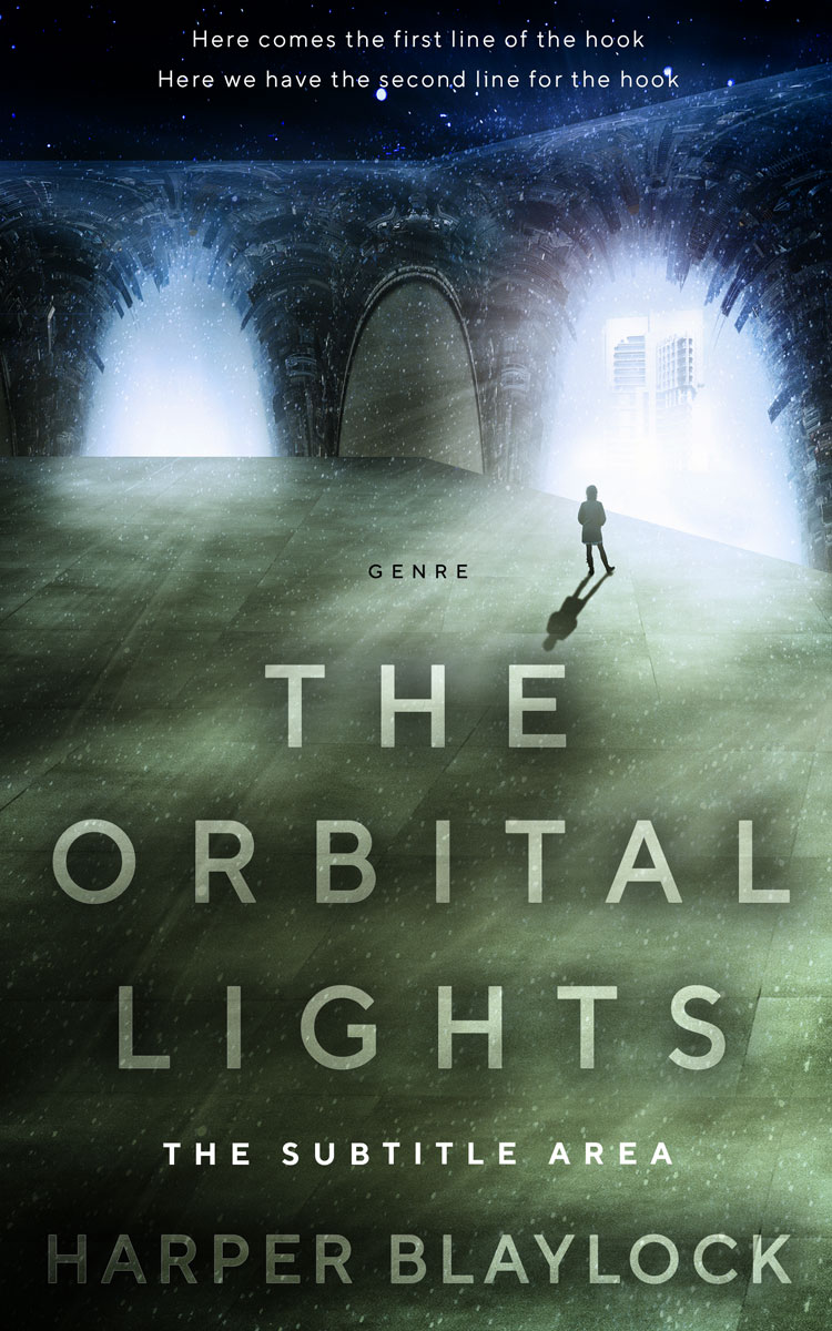 2D view of Premade Science Fiction Book Cover - Outer Space