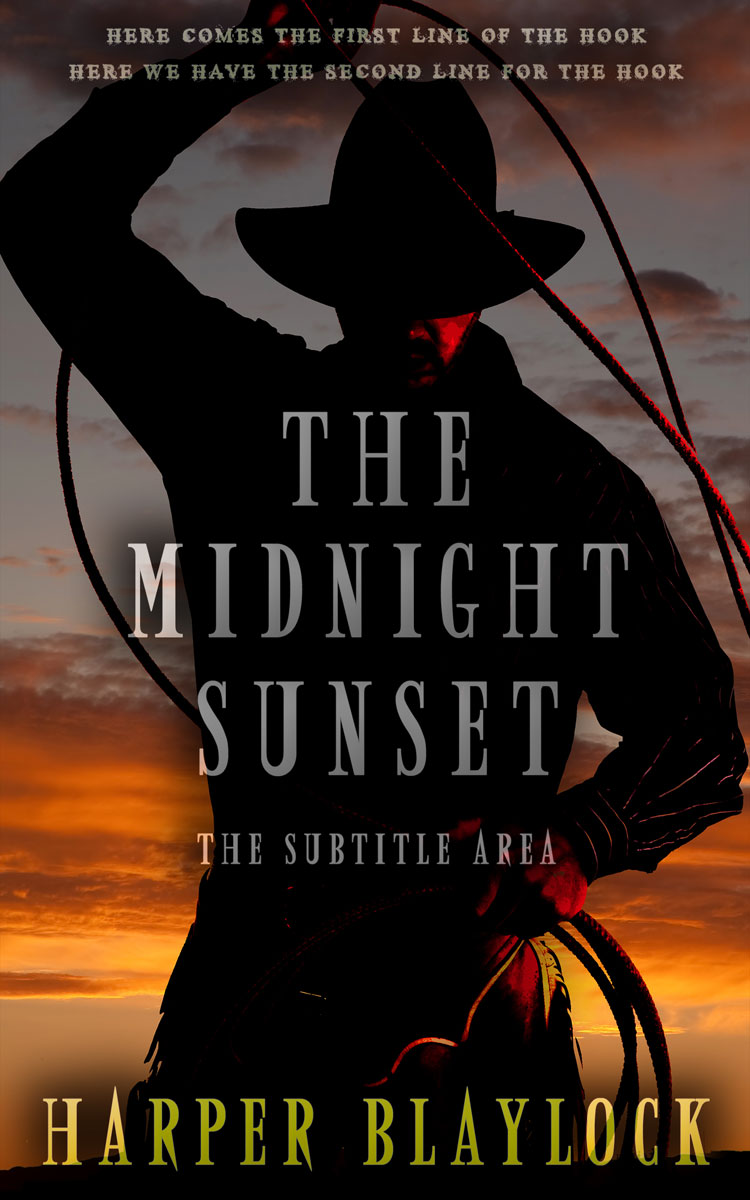 2D view of Premade Action & Adventure Book Cover - Copper