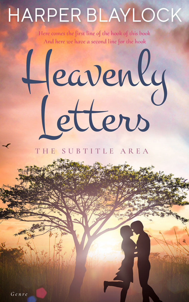 2D view of Premade Romance Book Cover - Tan