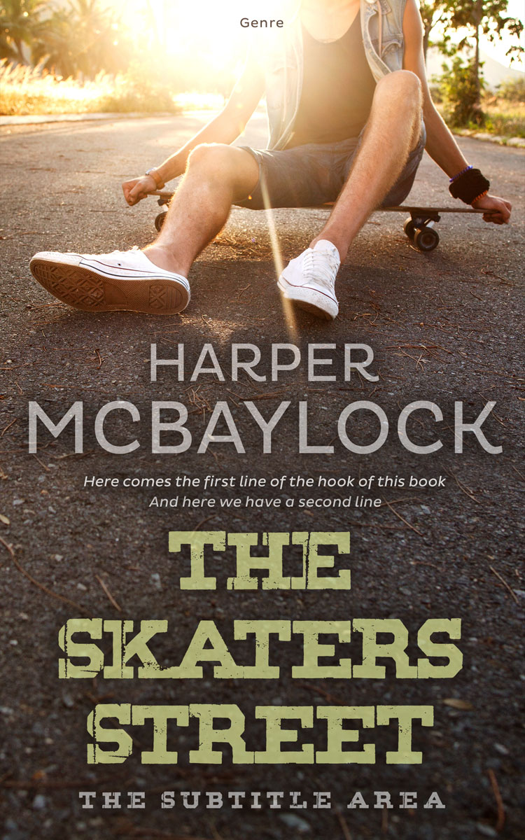 2D view of Premade Teen & Young Adult Book Cover - Taupe