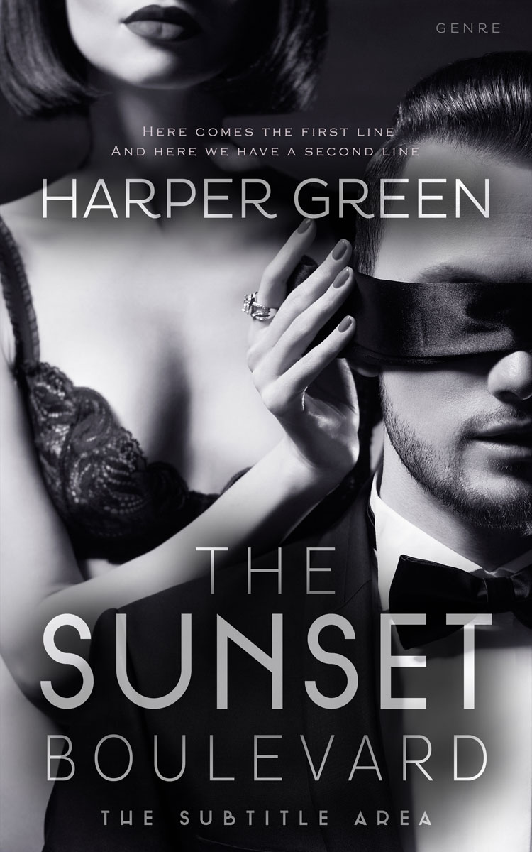 2D view of Premade Erotica Book Cover - French Gray