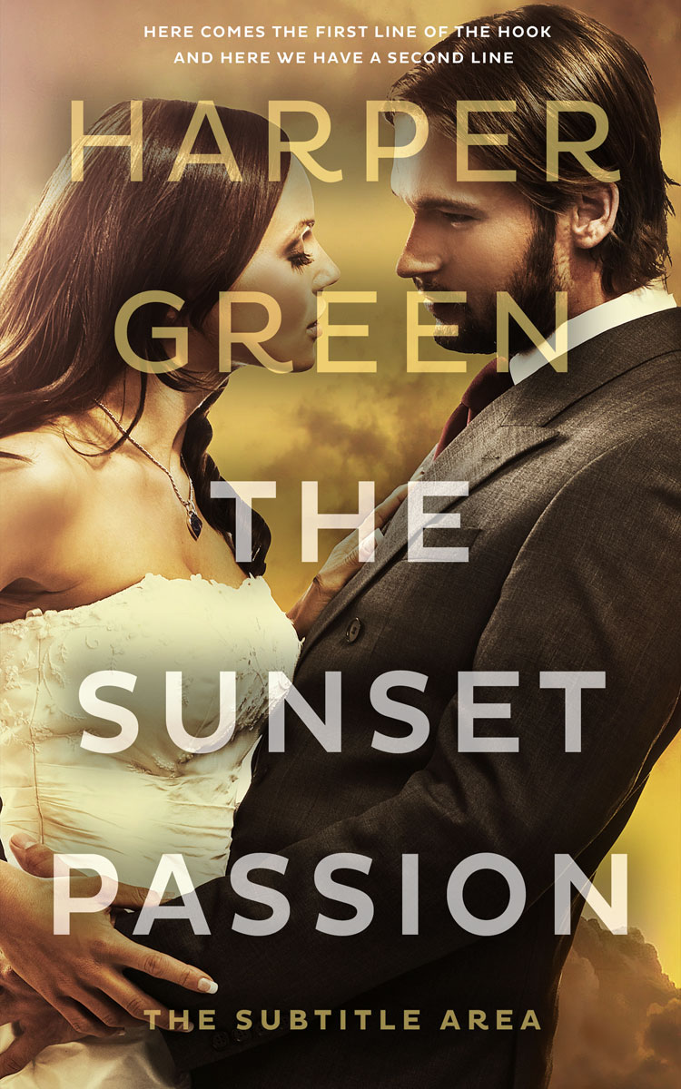 2D view of Premade Romance Book Cover - Bistre