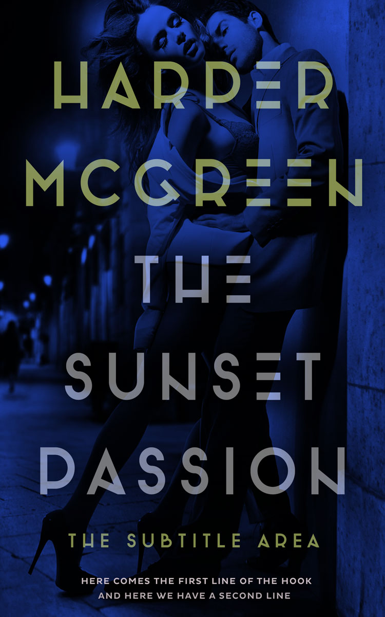 2D view of Premade Erotica Book Cover - Ebony