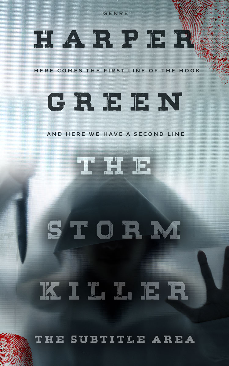 2D view of Premade Mystery & Thriller & Suspense Book Cover - Outer Space