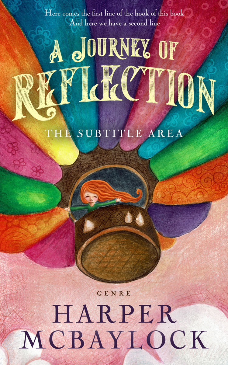 2D view of Premade Fantasy Book Cover - Blue Dianne