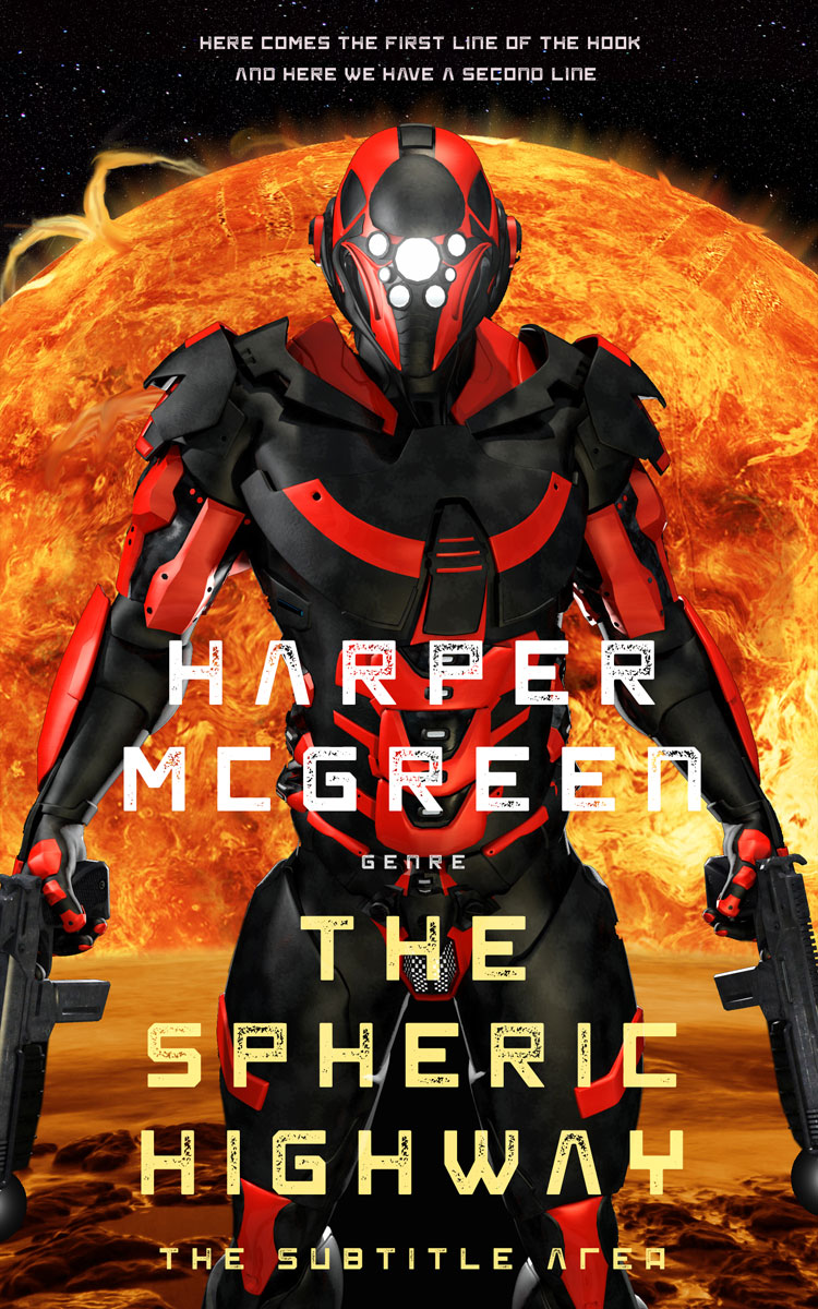 2D view of Premade Science Fiction Book Cover - Eclipse