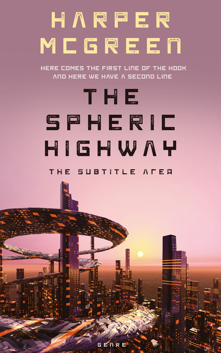 2D view of Premade Science Fiction Book Cover - Oriental Pink