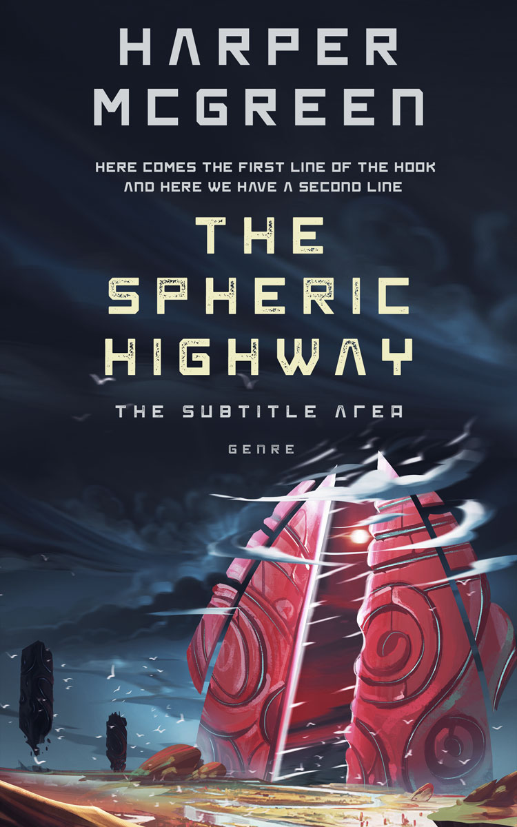 2D view of Premade Science Fiction Book Cover - Charade