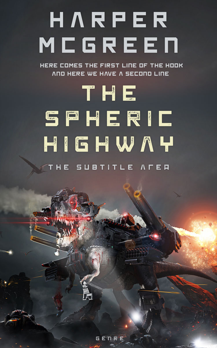 2D view of Premade Science Fiction Book Cover - Ship Gray