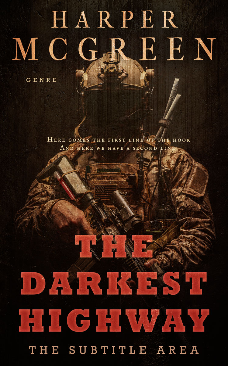 2D view of Premade Mystery & Thriller & Suspense Book Cover - Asphalt