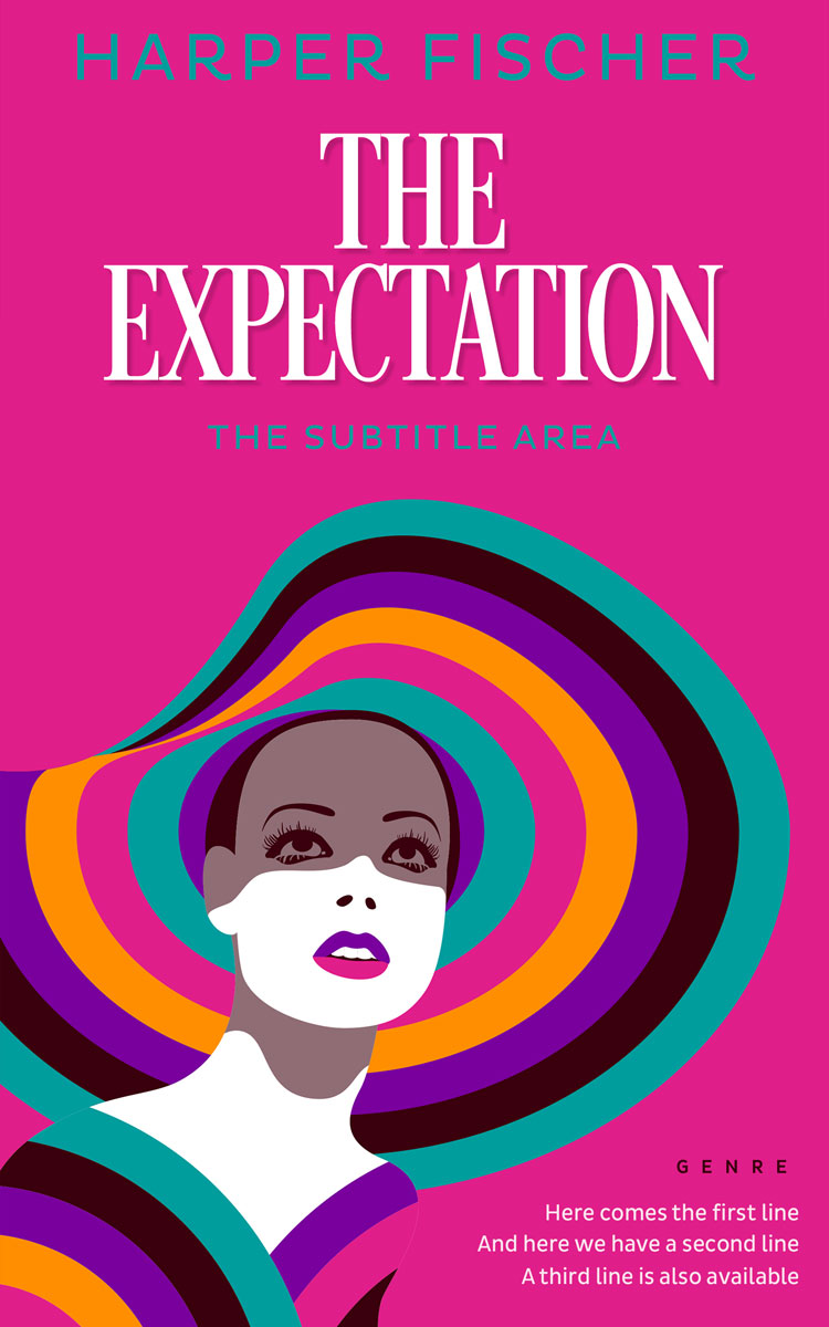 2D view of Red Violet #7044 - Premade Abstract Book Cover | BookCoverZone