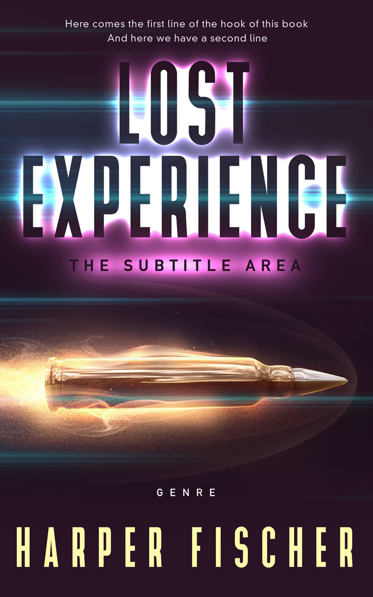 2D view of Premade Action & Adventure Book Cover - Thunder