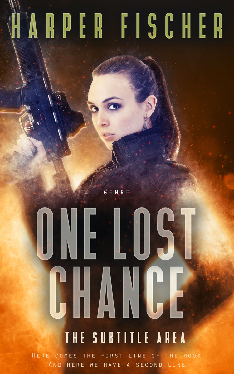 2D view of Premade Mystery & Thriller & Suspense Book Cover - Harvest Gold