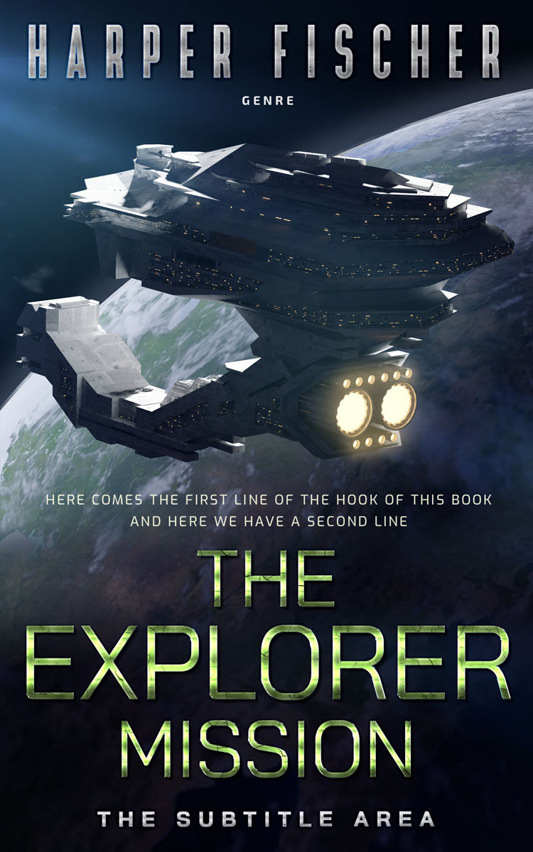 2D view of Premade Science Fiction Book Cover - Mirage