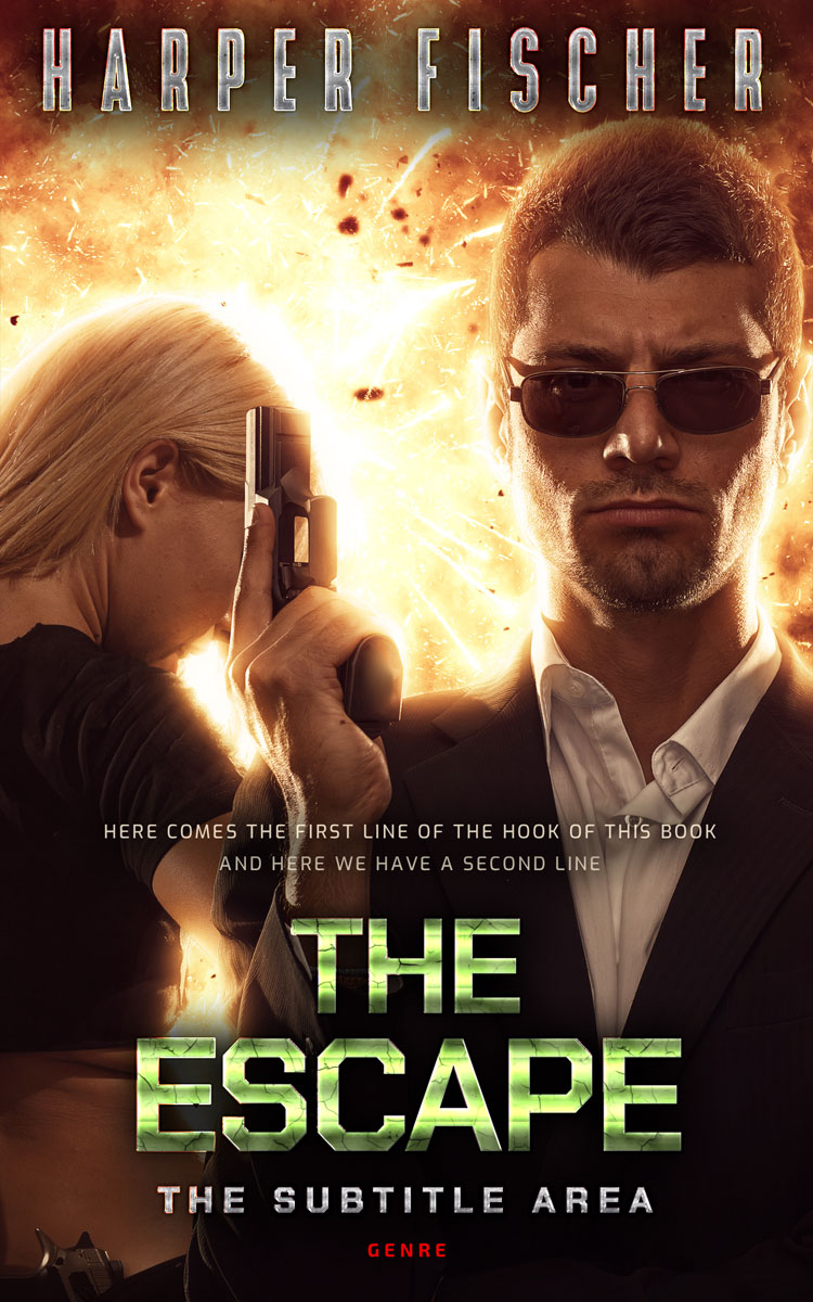 2D view of Premade Romance Book Cover - Pancho