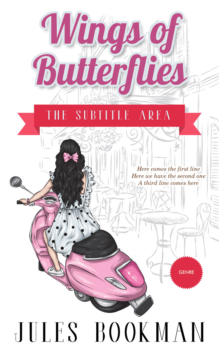 2D view of Premade Chick Lit Book Cover - Bon Jour