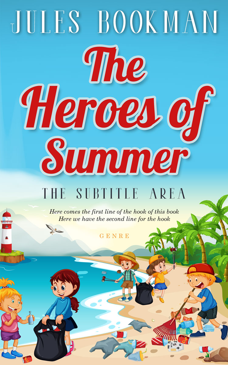 2D view of Premade Children's Book Cover - Viking