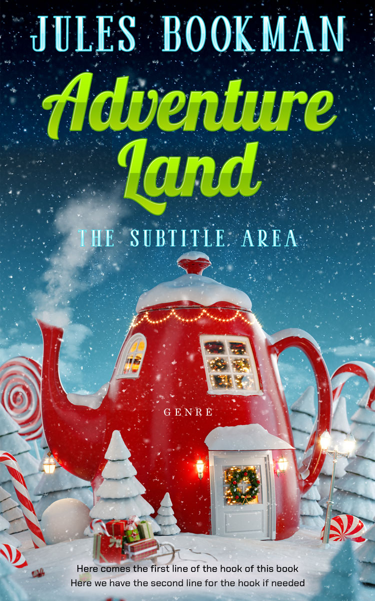 2D view of Premade Fantasy Book Cover - Nile Blue