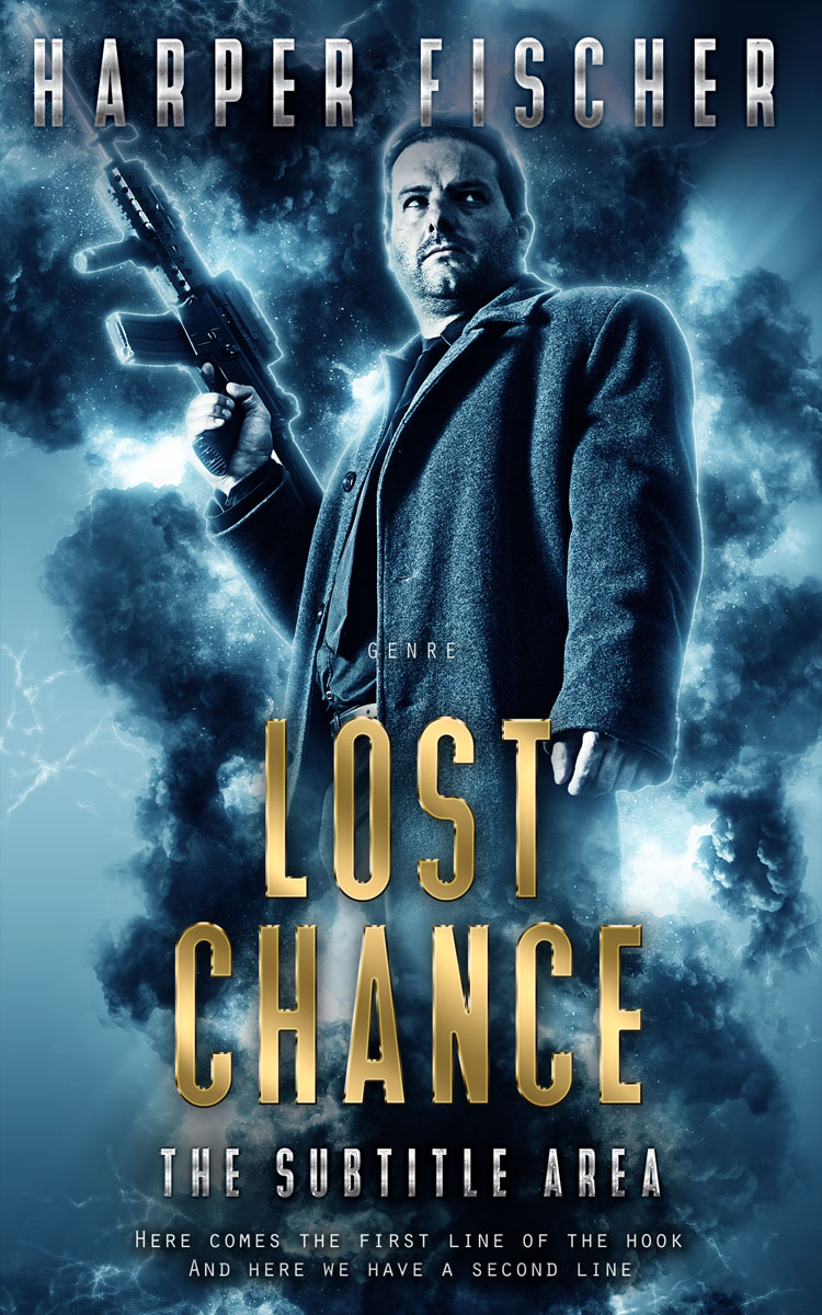 2D view of Premade Mystery & Thriller & Suspense Book Cover - Big Stone